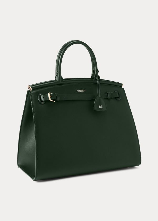 Bolsos De Mano Ralph Lauren Mujer Verdes - Calfskin Large RL50 - NSFDQ2643